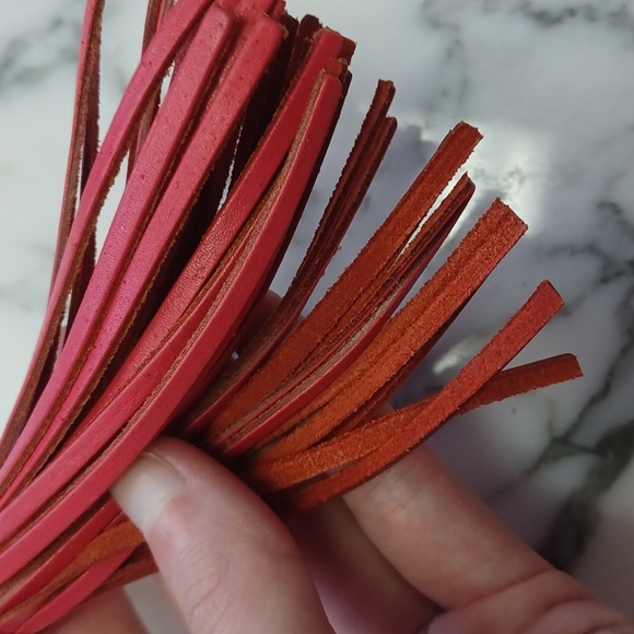 Vera Bradley Loop Keychain Sunset Canyon Tassel Bag Charm Genuine Leather NWT - Picture 17 of 17